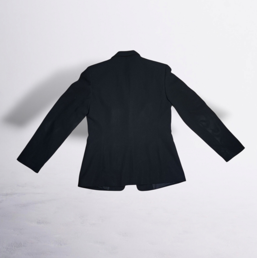 Ann Taylor Black Two-Button Blazer – Size 6 – Subtle Sheen Finish - Picture 2 of 5